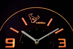 Houston Texans Modern LED Neon Wall Clock