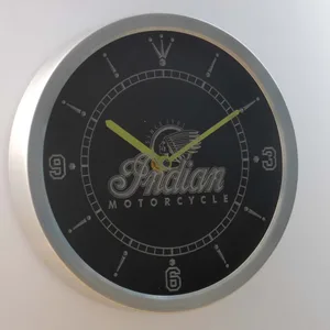 Indian Old Logo LED Neon Wall Clock
