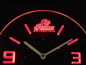 Indian Old Logo Modern LED Neon Wall Clock
