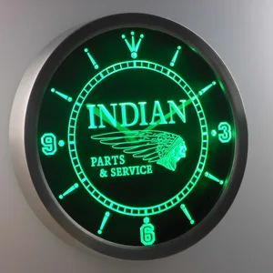 Indian Parts & Services LED Neon Wall Clock