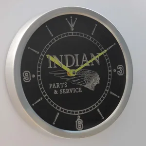 Indian Parts & Services LED Neon Wall Clock