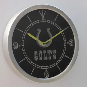Indianapolis Colts LED Neon Wall Clock