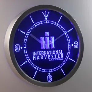International Harvester Tractors LED Neon Wall Clock