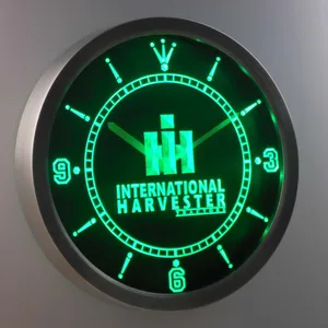 International Harvester Tractors LED Neon Wall Clock