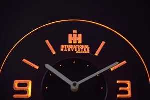 International Harvester Tractors Modern LED Neon Wall Clock