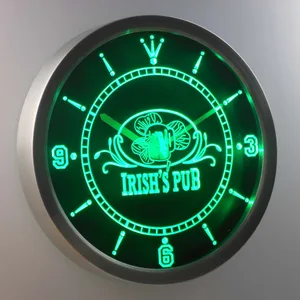 Irish's Pub LED Neon Wall Clock