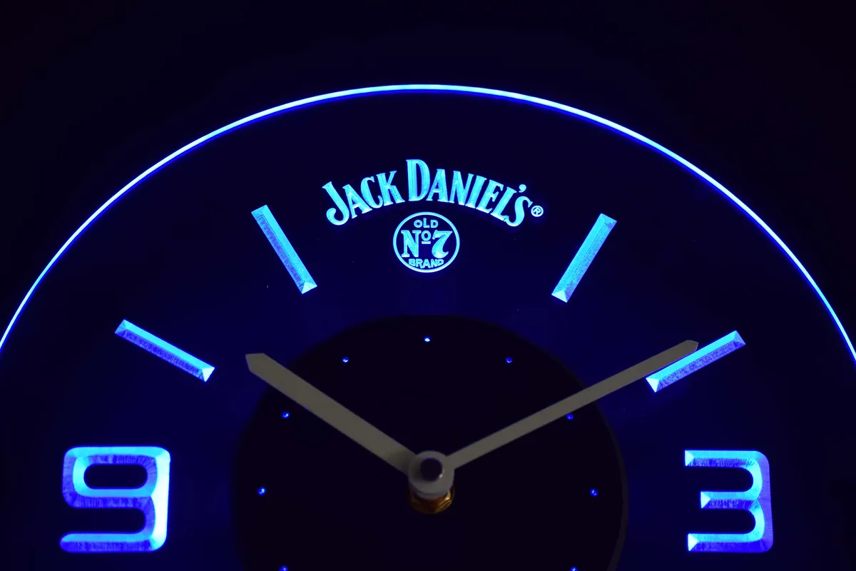 Jack Daniel's Old No. 7 Modern LED Neon Wall Clock