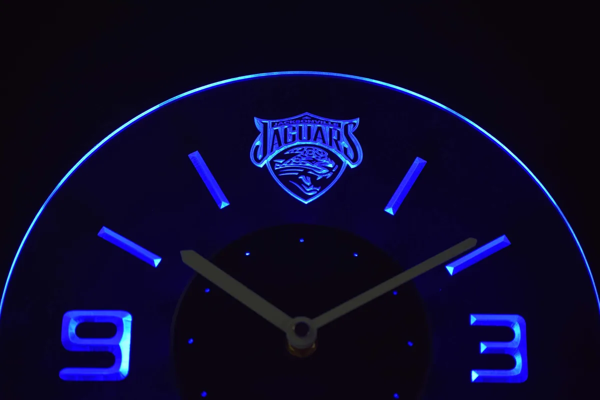 Jacksonville Jaguars Modern LED Neon Wall Clock