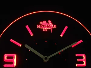 Jimmy Buffett's Margarittaville Modern LED Neon Wall Clock