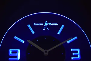 Johnnie Walker Modern LED Neon Wall Clock