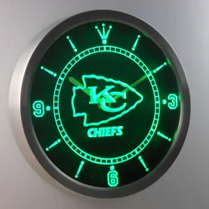 Kansas City Chiefs LED Neon Wall Clock