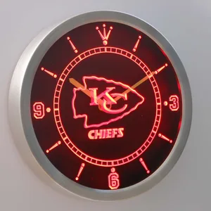 Kansas City Chiefs LED Neon Wall Clock