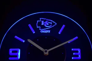 Kansas City Chiefs Modern LED Neon Wall Clock