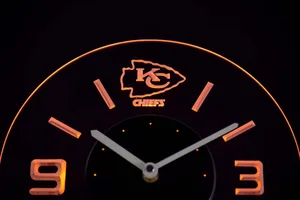 Kansas City Chiefs Modern LED Neon Wall Clock