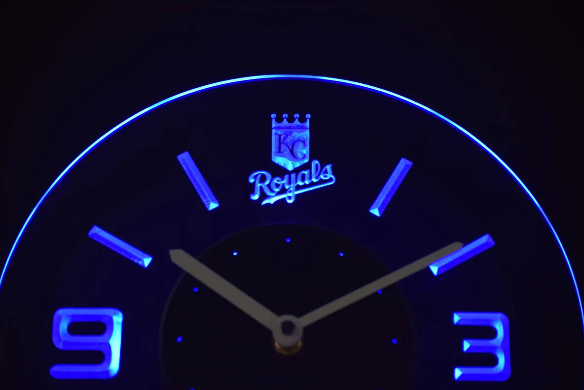 Kansas City Royals Modern LED Neon Wall Clock