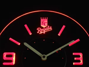 Kansas City Royals Modern LED Neon Wall Clock