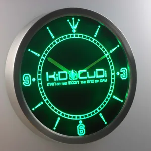 Kid Cudi Man On The Moon LED Neon Wall Clock