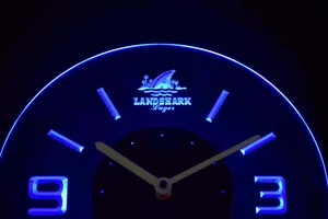 Landshark Modern LED Neon Wall Clock