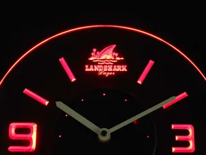 Landshark Modern LED Neon Wall Clock