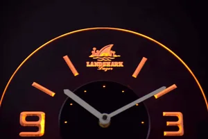 Landshark Modern LED Neon Wall Clock