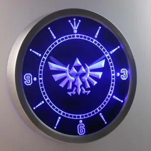 Legend Of Zelda Triforce LED Neon Wall Clock