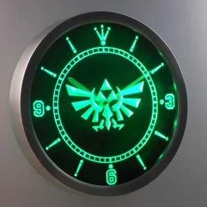 Legend Of Zelda Triforce LED Neon Wall Clock