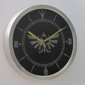 Legend Of Zelda Triforce LED Neon Wall Clock