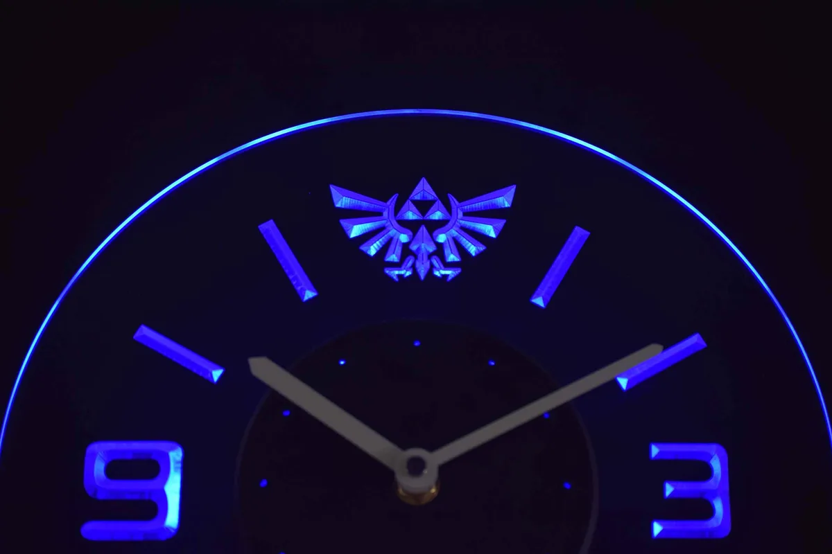 Legend Of Zelda Triforce Modern LED Neon Wall Clock