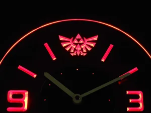 Legend Of Zelda Triforce Modern LED Neon Wall Clock