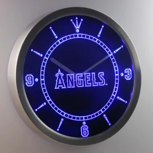 Los Angeles Angels of Anaheim LED Neon Wall Clock