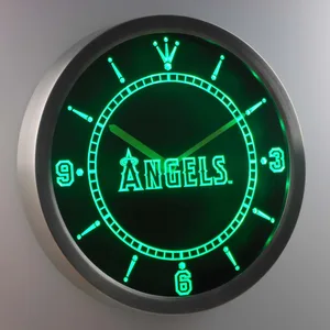 Los Angeles Angels of Anaheim LED Neon Wall Clock