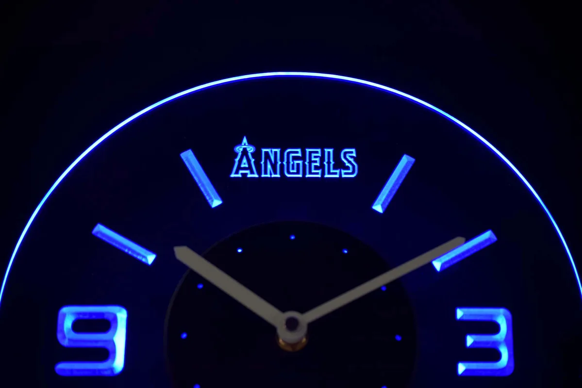 Los Angeles Angels of Anaheim Modern LED Neon Wall Clock