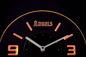Los Angeles Angels of Anaheim Modern LED Neon Wall Clock