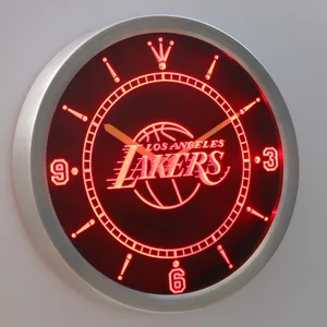 Los Angeles Lakers LED Neon Wall Clock