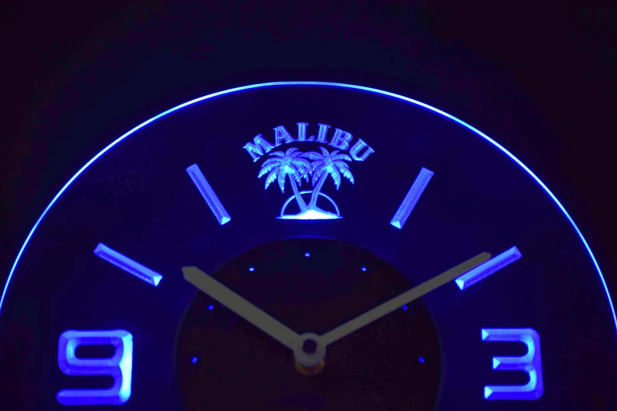 Malibu Modern LED Neon Wall Clock