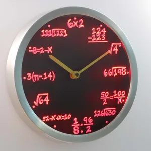 Math Equations LED Neon Wall Clock