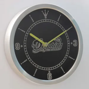 Miami Dolphins LED Neon Wall Clock
