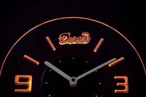 Miami Dolphins Modern LED Neon Wall Clock - Legacy Edition