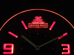 Miller Genuine Draft Modern LED Neon Wall Clock