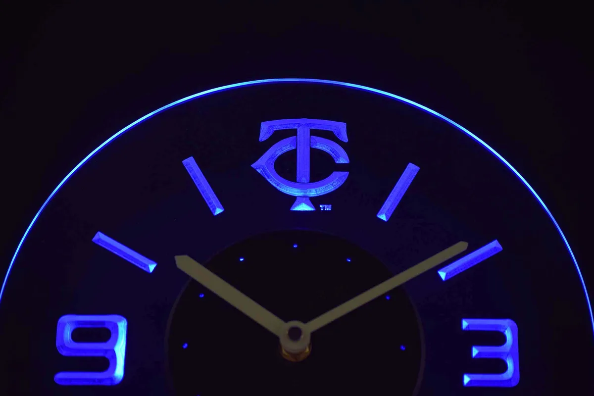 Minnesota Twins Modern LED Neon Wall Clock
