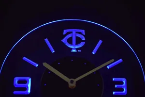 Minnesota Twins Modern LED Neon Wall Clock
