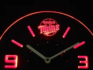 Minnesota Twins Modern LED Neon Wall Clock