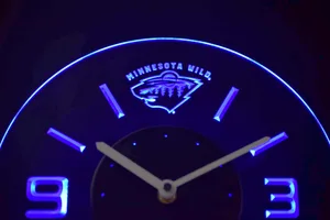 Minnesota Wild Modern LED Neon Wall Clock