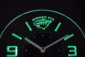 Minnesota Wild Modern LED Neon Wall Clock