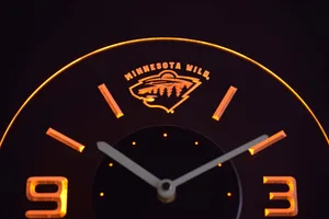 Minnesota Wild Modern LED Neon Wall Clock