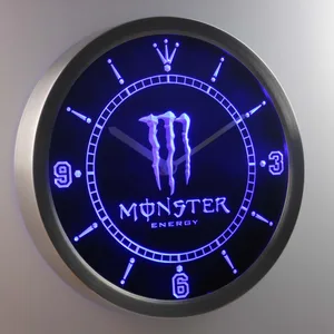 Monster LED Neon Wall Clock