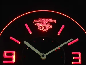 Nashville Predators Modern LED Neon Wall Clock