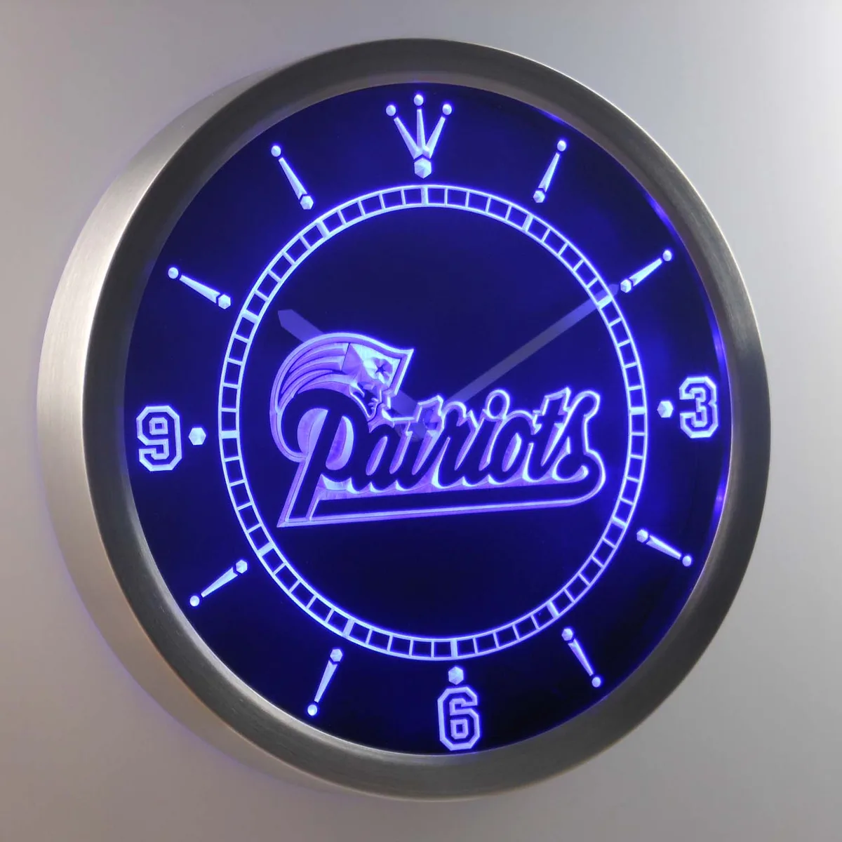 New England Patriots LED Neon Wall Clock