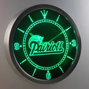 New England Patriots LED Neon Wall Clock
