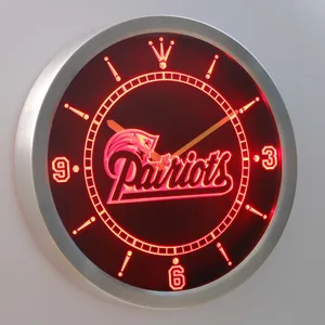 New England Patriots LED Neon Wall Clock